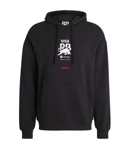 Mens Vcarb Racing Bulls Back Print Hoodie Black Hugo