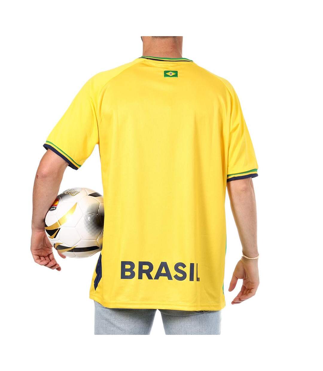 Brésil maillot supporter jaune mixte sport zone-2