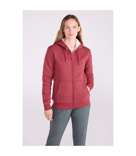 Womens/ladies Dalton Sherpa Lined Full Zip Hoodie Rust Mountain Warehouse
