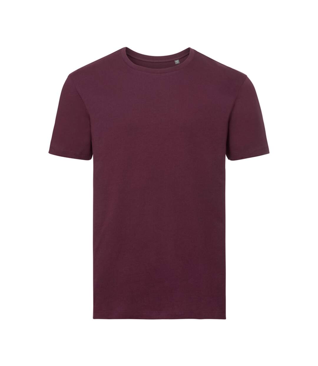 T-shirt Motif/style Uni Homme Bordeaux Russell Pure Organic-1