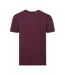 T-shirt Motif/style Uni Homme Bordeaux Russell Pure Organic-1