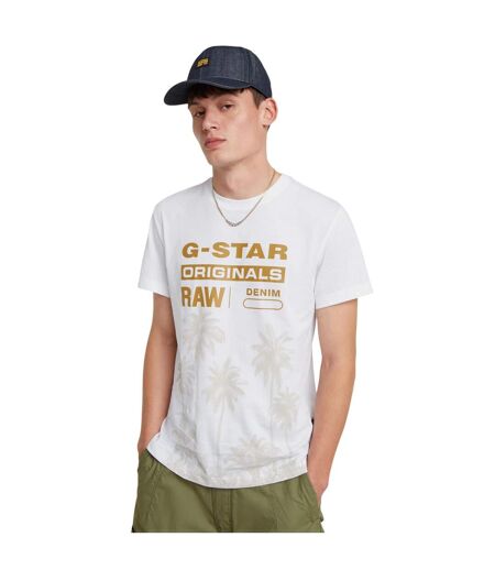 Mens Palm Tree Regular T-shirt White G-Star