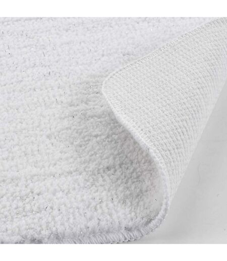 Tapis de Bain Microfibre Métallisé 45x75cm Blanc