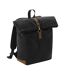 Heritage Waxed Canvas Leather Accent Backpack One Size Black Quadra-2