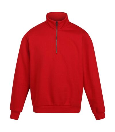 Regatta Mens Pro Quarter Zip Sweatshirt (Classic Red)