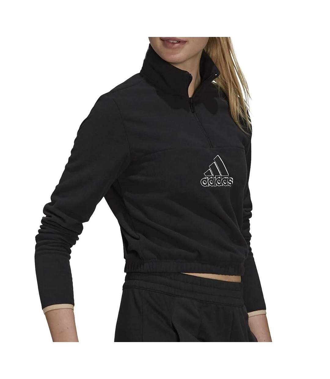 Sweat Noir Femme Adidas W Q4 Bluv Hz - M-1