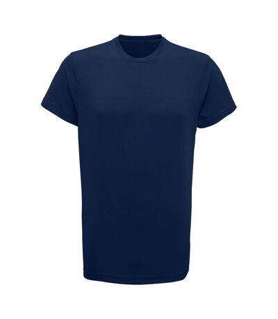 Mens short sleeve lightweight fitness t-shirt navy Tri Dri