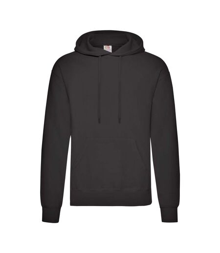 Adults Unisex Classic Hooded Sweatshirt Black Fruit Of The Loom
