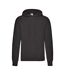 Adults Unisex Classic Hooded Sweatshirt Black Fruit Of The Loom-1