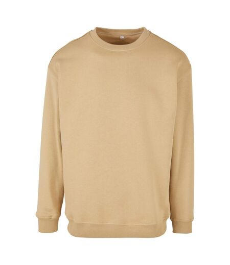 Mens Crew Neck Plain Sweatshirt Union Beige Build Your Brand