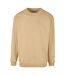 Mens Crew Neck Plain Sweatshirt Union Beige Build Your Brand-1