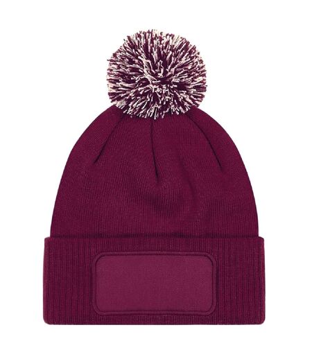 Bonnet snowstar unisexe bordeaux/blanc Beechfield