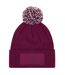 Bonnet snowstar unisexe bordeaux/blanc Beechfield-2