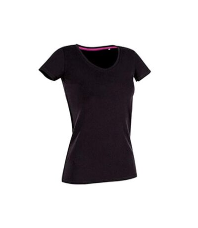 Stedm an - T-shirt col V CLAIRE - Femme (Noir) - UTAB391