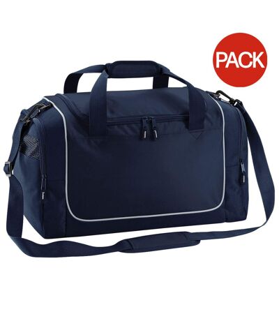 Quadra Teamwear Locker Duffel Bag (30 liters) (Pack of 2) (Franch Navy/Light Grey) (One Size) - UTBC4443