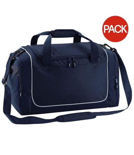 Quadra Teamwear Locker Duffel Bag (30 liters) (Pack of 2) (Franch Navy/Light Grey) (One Size) - UTBC4443
