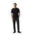 Mens Textured Crew Neck Regular T-shirt Black Armani Exchange-1
