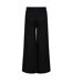 Womens/ladies Sustainable Wide Leg Jogging Bottoms Black Skinni Fit-2