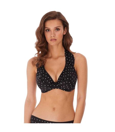 Haut De Maillot De Bain Motif/style Imprimé À Carreaux Losanges Cove Femme Noir Freya