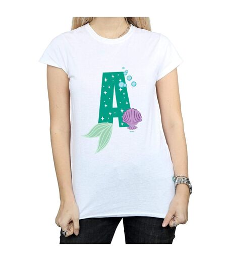 Disney Femme/Les femmes Alphabet A Is For Ariel - T-shirt en coton (Blanc) - UTBI36932