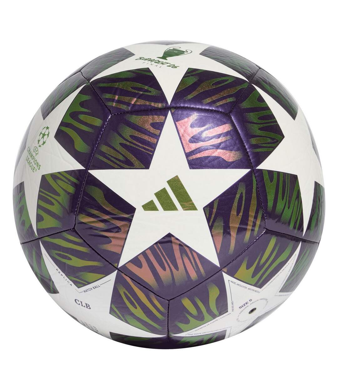Ballon De Foot Motif/style Ligue Des Champions De L´uefa Ucl Club Taille 4 Violet Blanc Adidas-2