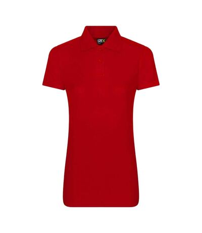 Womens/ladies polo shirt red PRO RTX