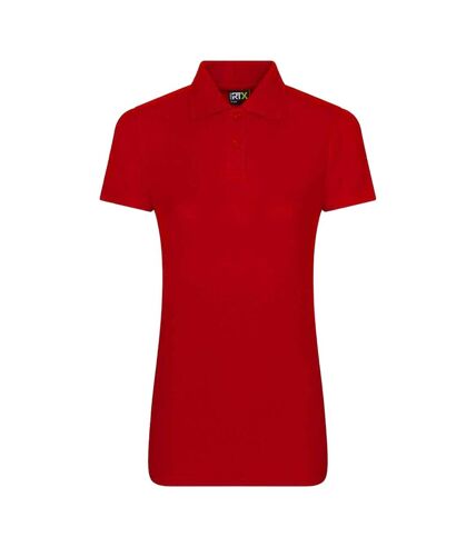 Womens/ladies polo shirt red PRO RTX