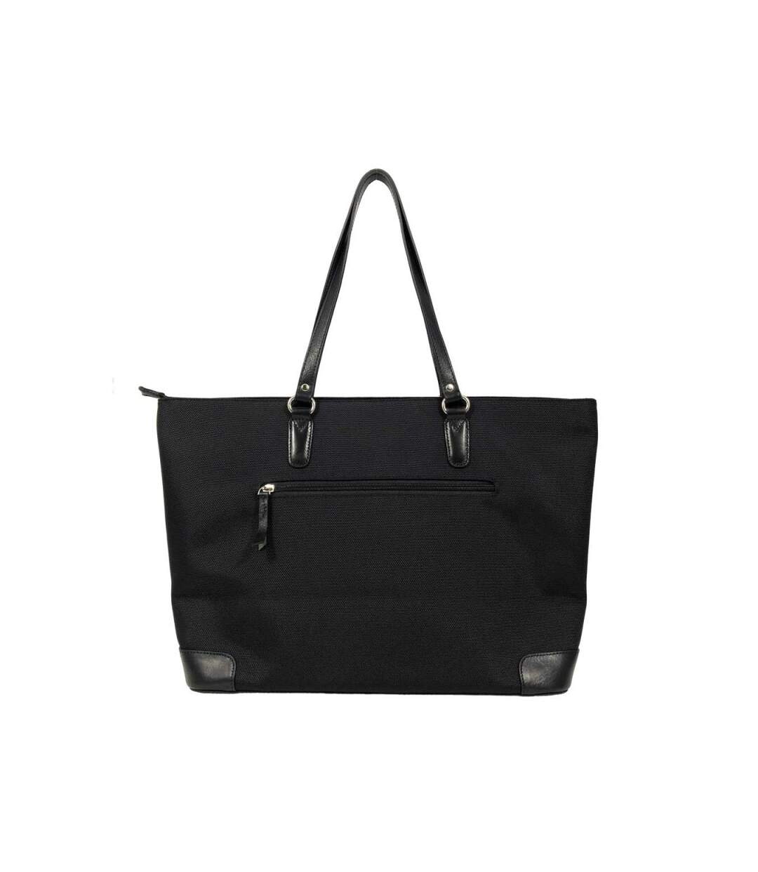 Katana - Sac cabas nylon et cuir - noir - 7677-2