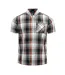 Mens Checkered Short-sleeved Shirt Black Red Giorgio-1