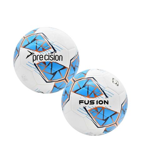 Ballon D´entraînement Fusion Fifa Basic Taille 5 Blanc Cyan Orange Gris Precision