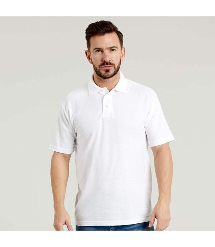 Ultimate Adults Unisex 50/50 Pique Polo (White)