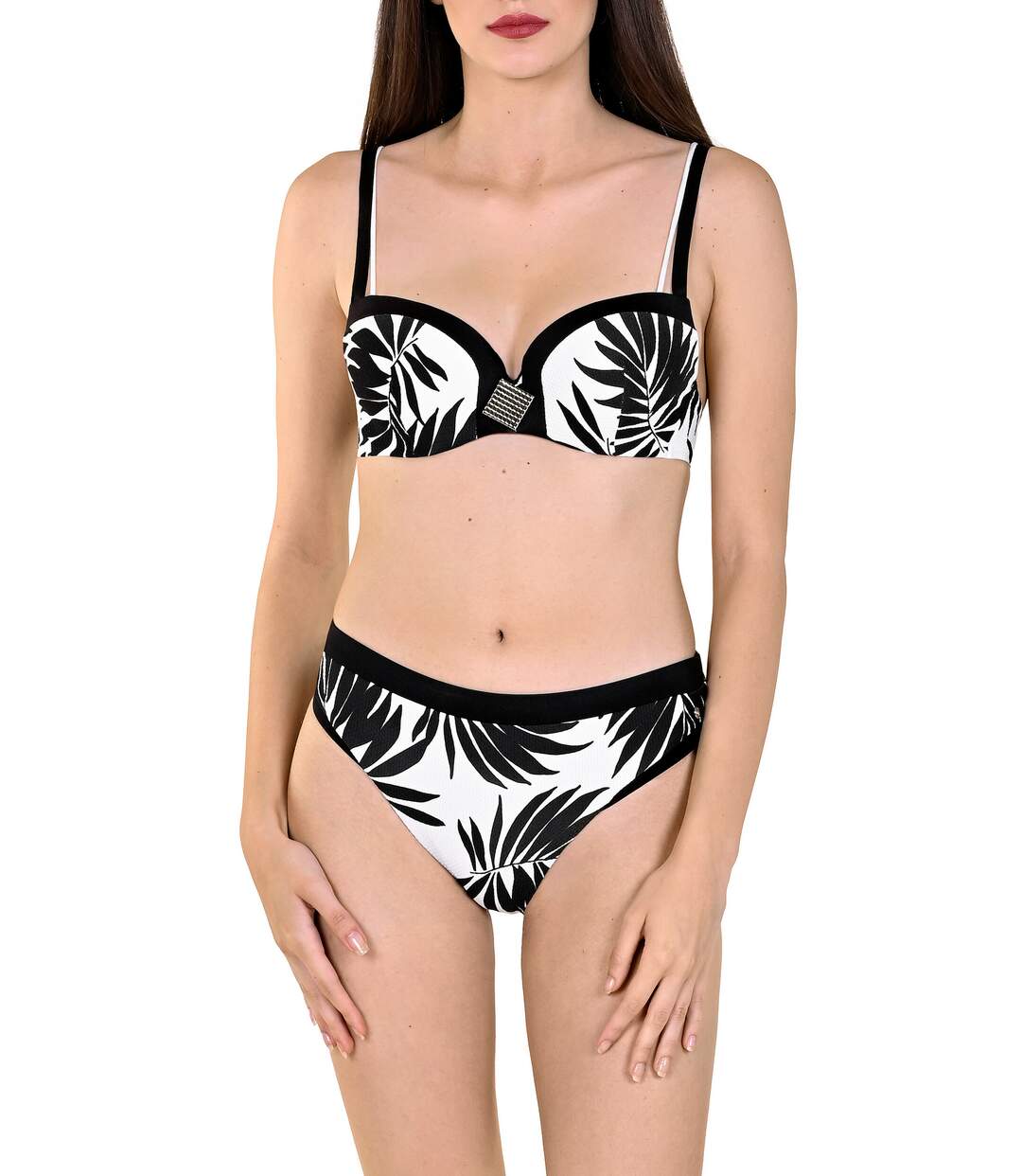 Haut maillot de bain préformé Ocean City noir Lisca