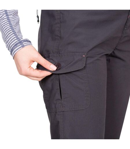 Womens/ladies Rambler Water Repellent Outdoor Trousers Dark Grey Trespass