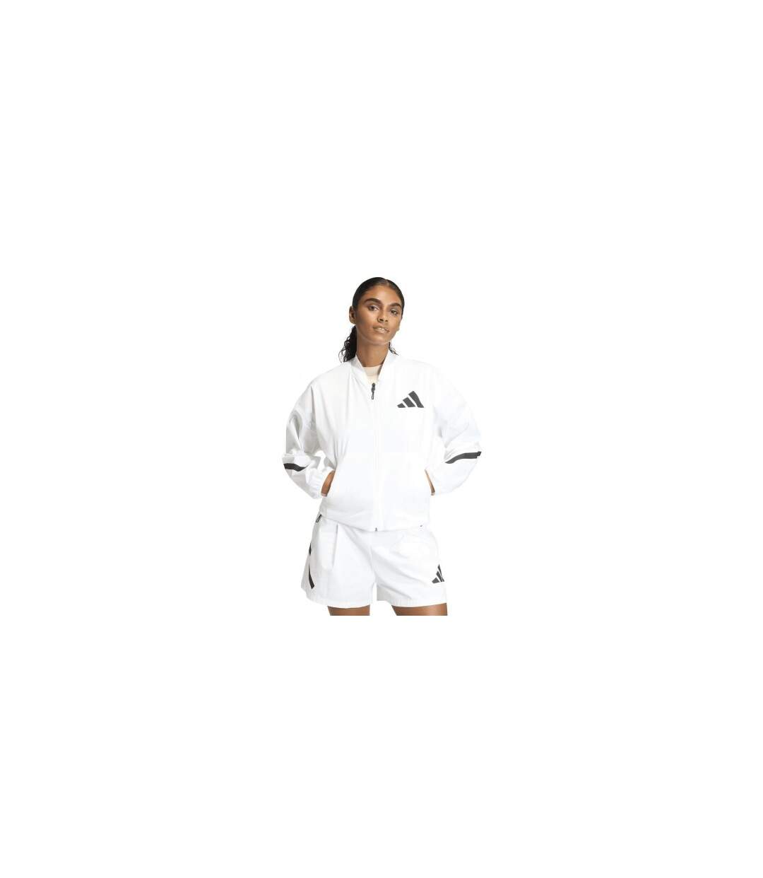 Blouson Aviateur Z.n.e. Femme Blanc Adidas-1