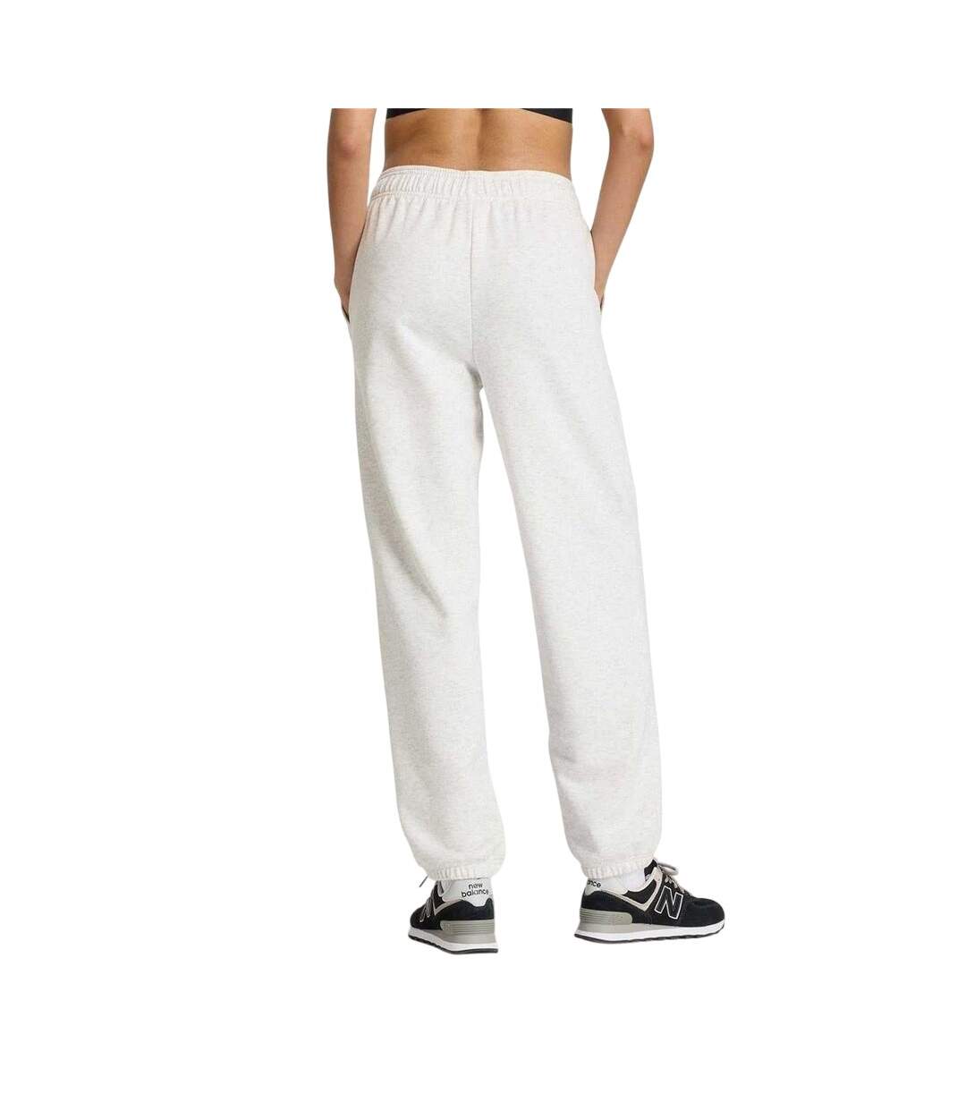 Womens/ladies Relaxed Fit Joggers Grey Marl New Balance-2