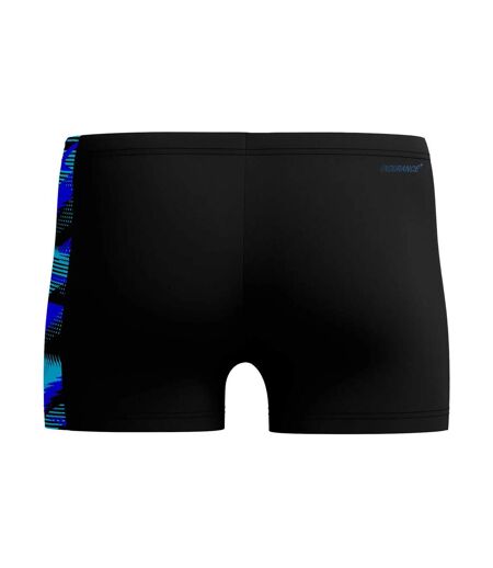 Mens Hyperboom Contrast Panel Swim Shorts Black Cobalt Pop Speedo