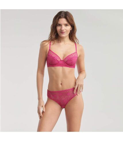 Soutien-gorge emboitant en tulle et dentelle Fais-moi une fleur