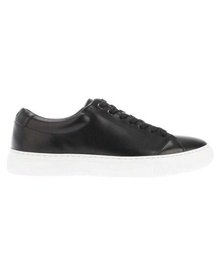 Mens Enlight Leather Trainers Black Boss