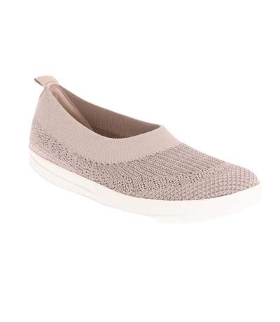 Womens/ladies Uberknit Slip-on Pumps Mink FitFlop
