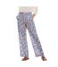 Pantalon fluide bleu/jaune/orange femme vero moda lucy-1