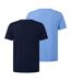 Pack Of 2  Mens Logo Crew Neck T-shirt  Black Blue Emporio Armani EA7-2