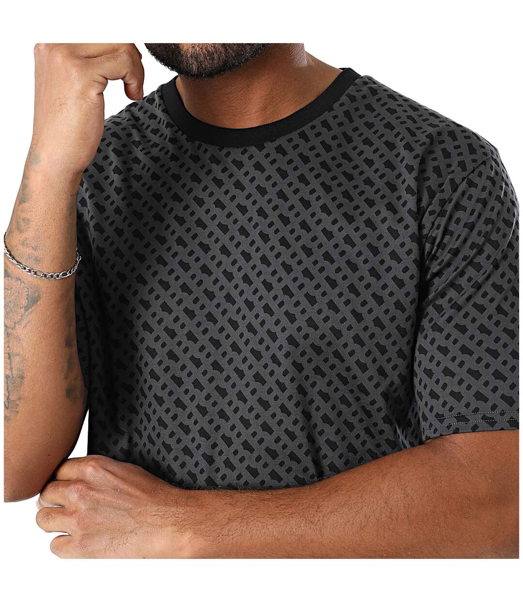 T-shirt Homme Noir Boss-4