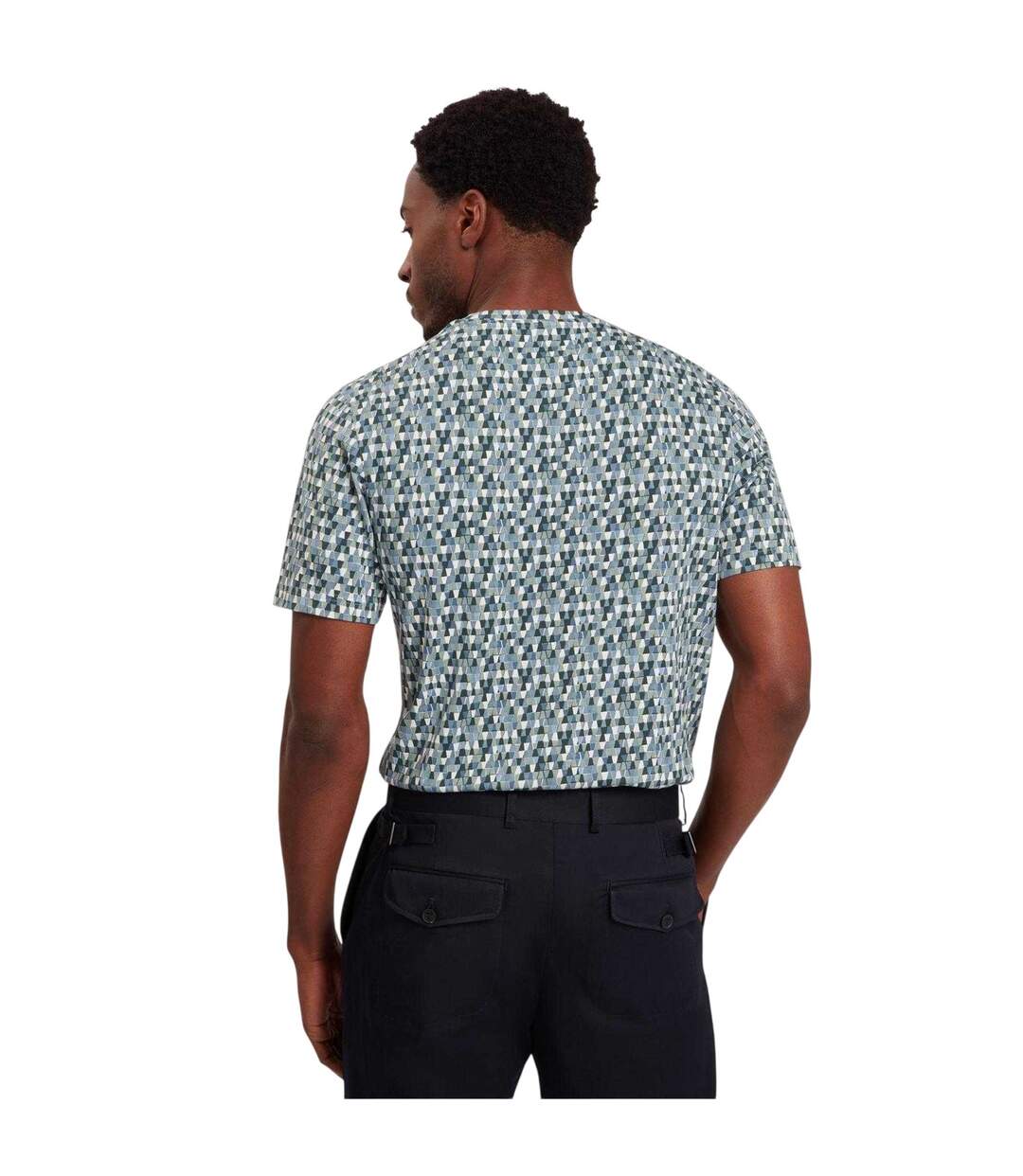 T-shirt Motif/style Géométrie Abstraite Homme Bleu Ciel Ted Baker-3