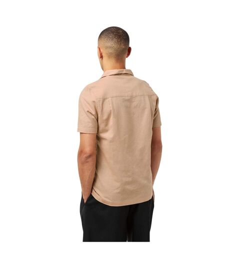 Mens Havanah Regular Short-sleeved Shirt Sand Luke