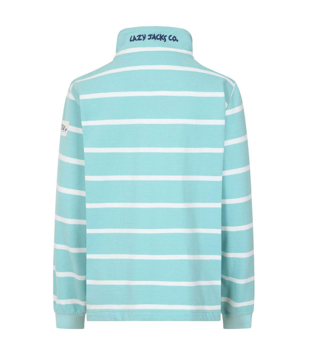 Sweat Manches Longues Motif/style Rayé Femme Bleu Menthe Lazy Jacks-2