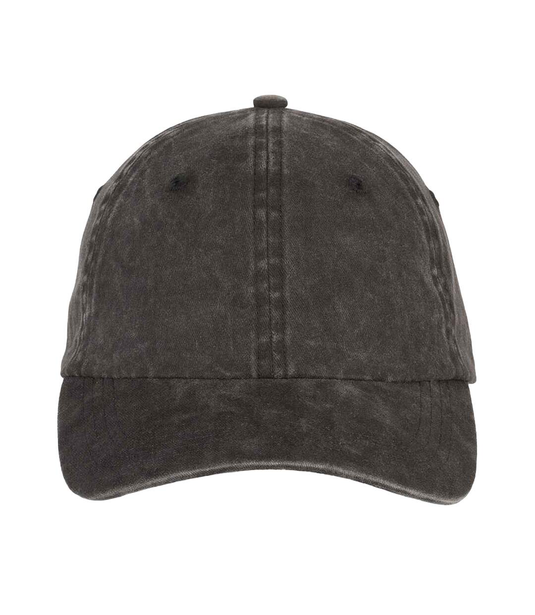 Unisex Adult Faded Washed Baseball Cap Black Native Spirit-1