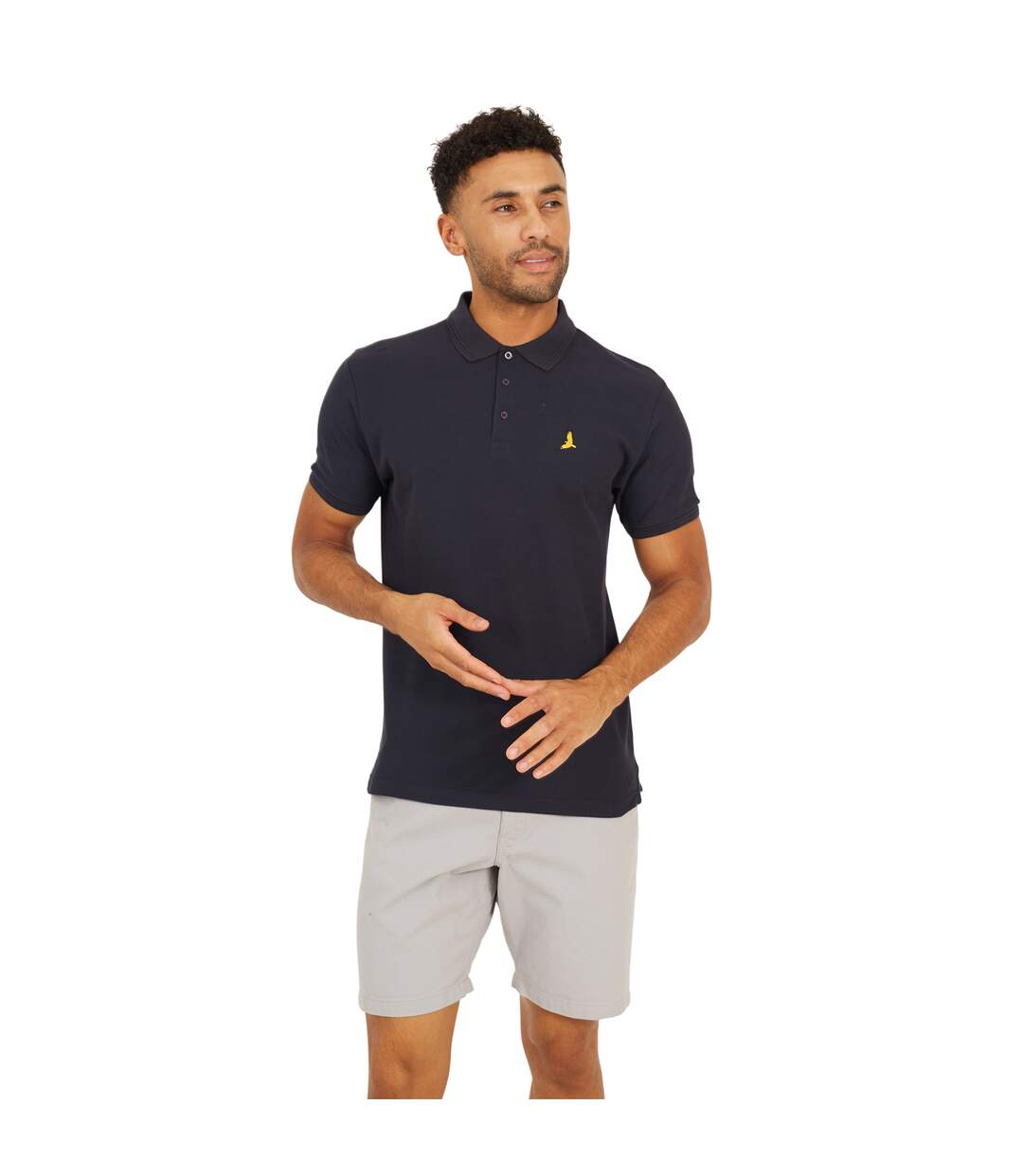 Mens Cotton Polo Shirt Navy Brave Soul-2