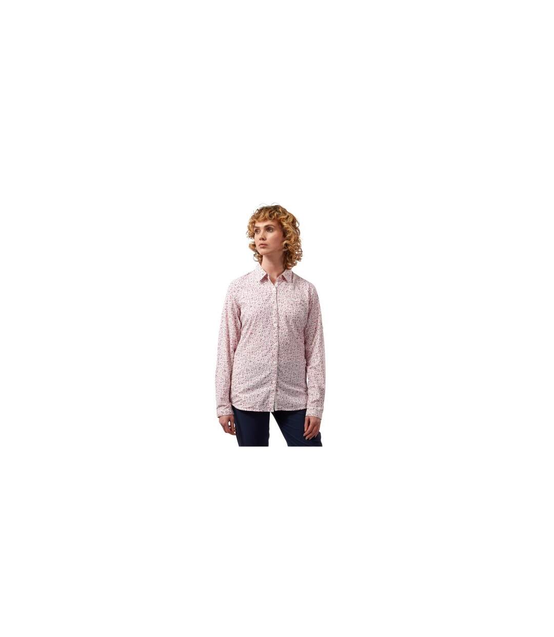 Womens/ladies Regular Long-sleeved Shirt Raspberry Craghoppers-1