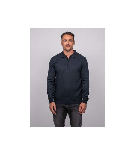 Pull polo manches longues col zippé LINETOX