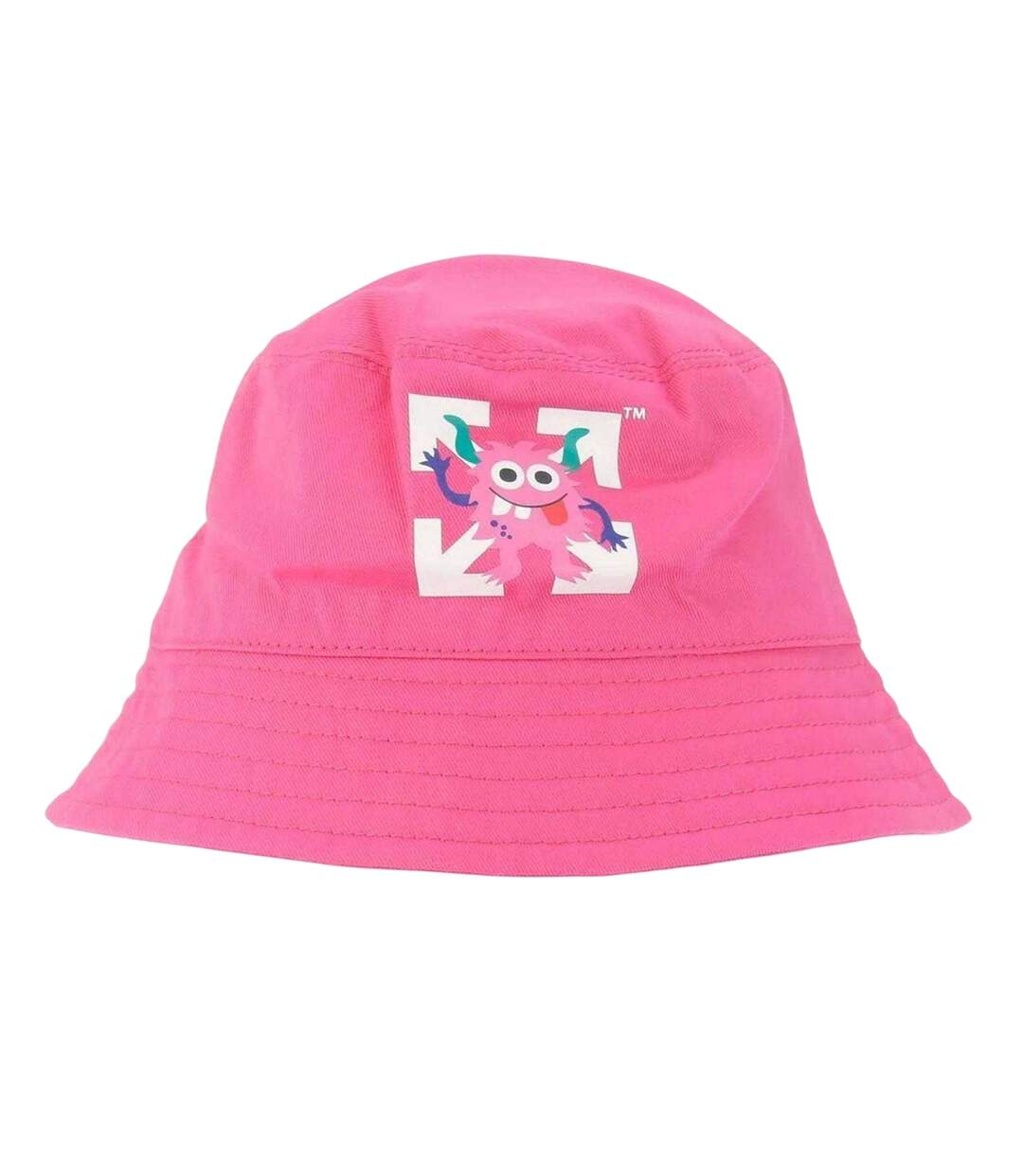 Canvas Bucket Hat Pink Off White-1